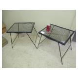 (2) METAL PATIO TABLE