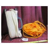 BOX LOT:  SYNTHETIC ROPE & YELLOW BRAIDED ROPE
