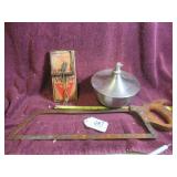 VTG VICTOR RAT TRAP, OIL BURNER, + DISSTON MEAT...