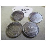 (4) MEDALLIONS FROM MODEL RAILROADER