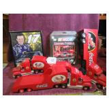 BOX LOT:  COCA COLA, EDWARDS NASCAR PUZZLE, ETC.