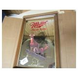 1990 MILLER BEER WHITETAIL DEER BAR MIRROR