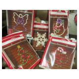 (5) HOLIDAY TIME LIGHTED DECORATIONS W/ MINI...
