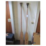 (2) WOOD NAVAJO BRAND PADDLES - 65"L