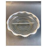 Fenton Hobnail Milk Glass Bowl w/ Underplate