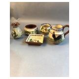(5) Watcombe Torquay England pottery pieces