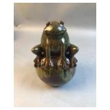 Glazed Pottery Frog Vase / Planter ï¿½ Decorative