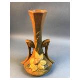 Roseville Pottery Clematis handles bud vase 187-7