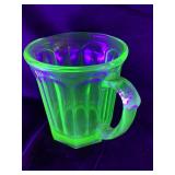 Glowing Uranium Glass Pitcher ï¿½ Depression Era