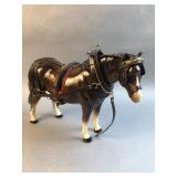 Vintage Porcelain Horse Figure with Harness &