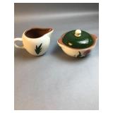 Vintage Stangl Pottery Thistle Creamer & Covered