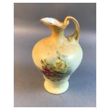 Vintage Ceramic Pitcher Floral Hand Painted Style