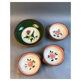 Stangl Pottery Wild Rose & thistle Bowls Lot of 4