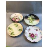 Antique Hand Painted Porcelain Plates & Handled