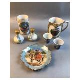 Vintage Souvenir Porcelain Lot ï¿½ Mexico Plate,
