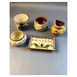 (5) Watcombe Torquay England pottery pieces
