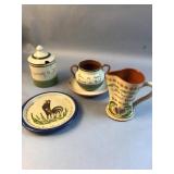 (5) Watcombe Torquay England pottery pieces