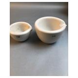 Vintage Coors USA Lab Mortars (2) ï¿½ Porcelain