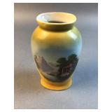 Czechoslovakia Porcelain Vase Scenic Landscape