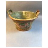 Weller Pottery Flemish Roses basket circa 1920s