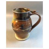 Handcrafted pottery mug - unsigned - 6ï¿½ tall