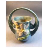 Roseville Pottery 387-7 Clematis Vase top arc has