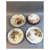 Decorative Floral Collector Plates (4) Cottage