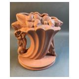 Vintage Haeger pink floral vase - missing sticker