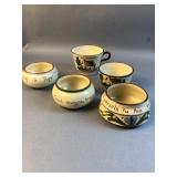 (5) Watcombe Torquay England pottery pieces
