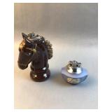 Vintage Lighter Lot Horse Head Figural & Wedgwood