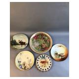(5) collector plates features art of nature