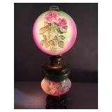 Victorian Style Satin Glass Banquet Lamp ï¿½ Hand