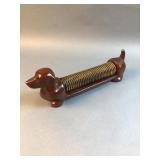 Ceramic wiener hound letter holder from
