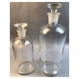 Pair Vintage Apothecary Bottles ï¿½ Whitehall &