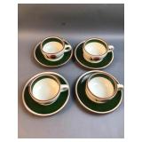 Set of 4 Stangl Pottery Wild Rose Cups & Saucers