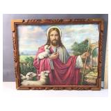 Jesus the shepard is framed