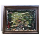 fish in water crafted mural
