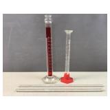 Pyrex glass labatory cylinders