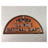 Antique Illinois National Guard plate