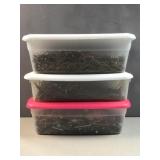 (3) containers of organized nails
