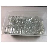 quantity of glass vials in tray