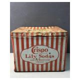 Vintage metal Crispo lily sodas tin