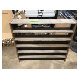 shop built wood shelf unit -- will need croos boar