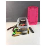 shoebox tote of hand tools