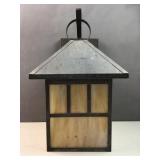 outdoor wall mounted light w stained glass