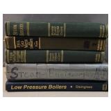 Vintage boiler and steam books