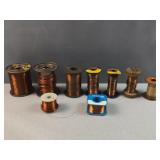 Spools of copper wire