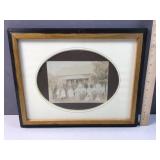 Black and white framed family phot