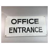 vintage wood office sign