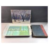 Gilbert & Sullivan book w tray and art